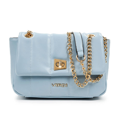 Verde Γυναικεία Τσάντα Ώμου 16-6718 Ανοιχτό Μπλέ